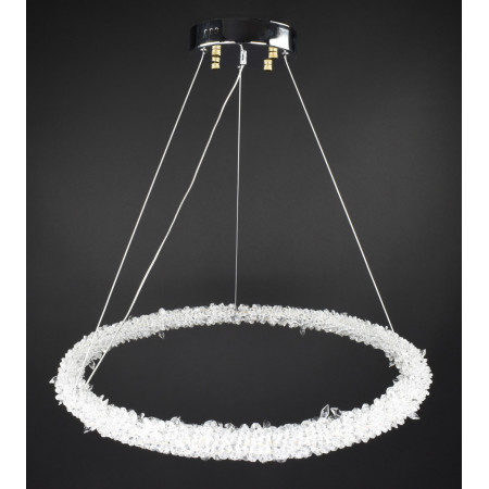 Люстра подвесная хрустальная LED 28136 Хром 25-170х64х64 см.