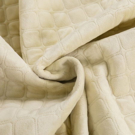 Покрывало полуторное ТЕП Velour Ромб круглый 4-00515-22455 150х210 см бежевое
