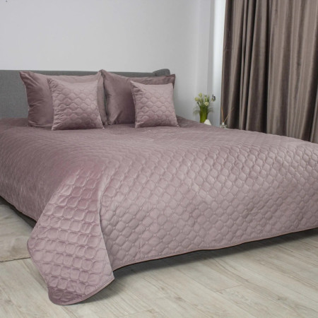 Покрывало двуспальное ТЕП Velour Ромб круглый 4-00517_33955 220х240 см темно-розовое