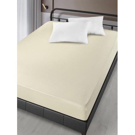 Простынь на резинке Arya Сатин London AR-A107300-creamy 180х200х30 см кремовая