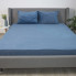 Простынь на резинке двуспальное ТЕП VELOUR 2-04756_33919 160х200 см темно-синяя