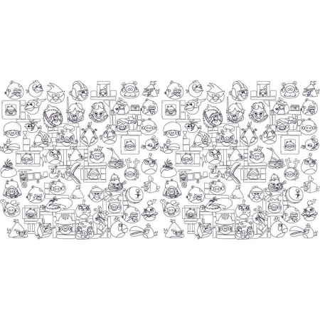 Обои-раскраски Angry Birds  60*120 C-120007