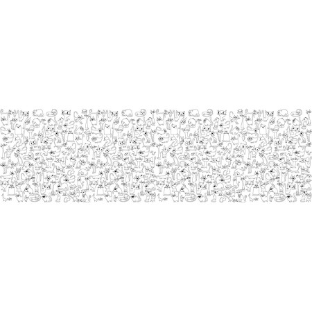 Обои-раскраски Веселые Коты  60*200 C-200001