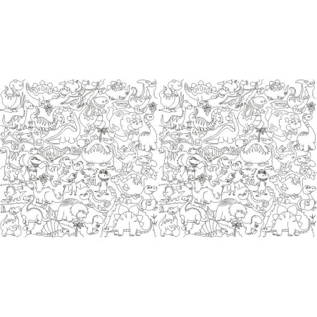 Обои-раскраски Динозаврики 60*120 C-120001
