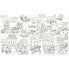 Обои-раскраски Город с Тачками 60*100 C-100006