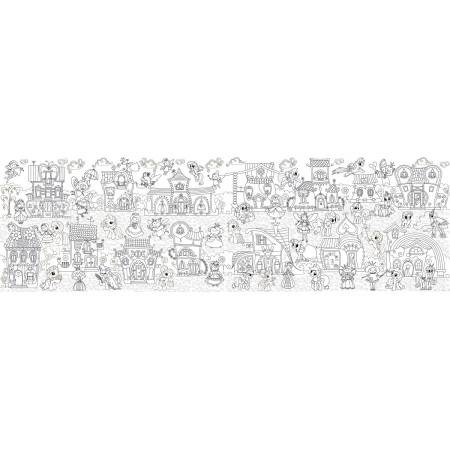 Обои-раскраски Пони с принцессами  60*200 C-200007