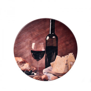 Доска для сыра Натюрморт Вино с бокалом (DC9) 1422903327