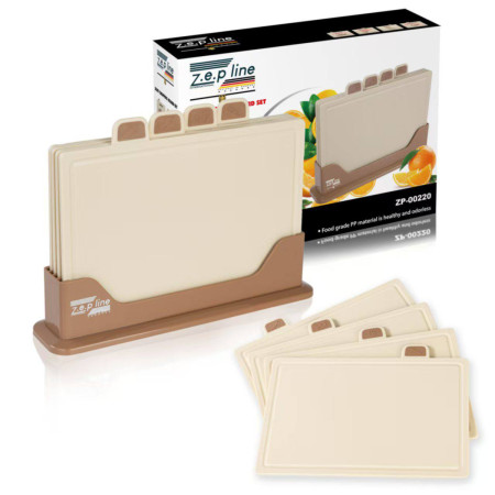 Набор разделочных досок Zepline ZP-00220-Brown 5 предметов коричневый