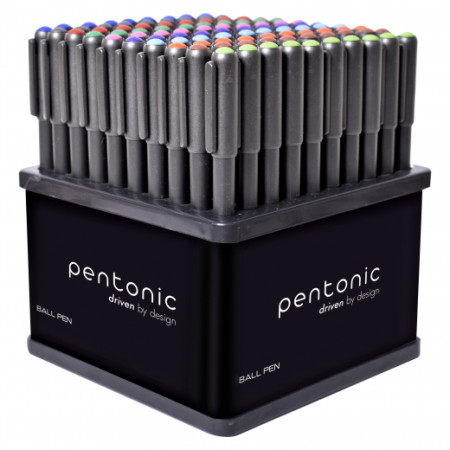 Набор шариковых ручек Pentonic 412195 100 шт/уп разные цвета