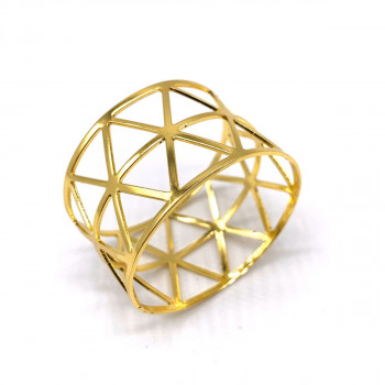 Кольцо для салфеток Треугольник 6901 золотистое