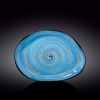 Блюдо камень Wilmax Spiral Blue WL-669642-A 33х24.5 см