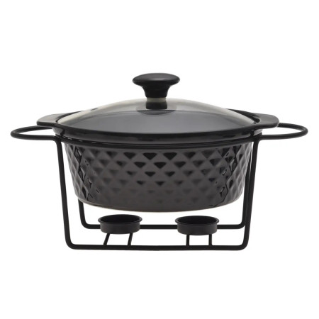 Мармит керамический Kamille KM-6425 24х21х8 см 1.5 л черный