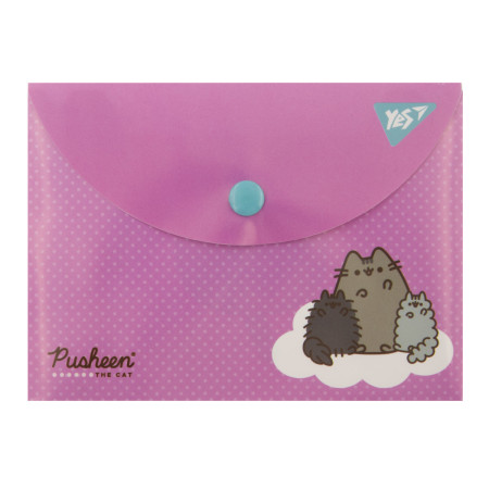 Папка-конверт на кнопке B7 YES Pusheen 492263 15х11 см