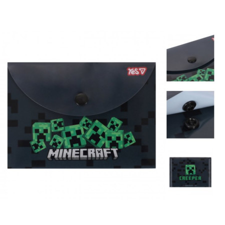 Папка-конверт на кнопке B7 YES Minecraft Creepers 492347 15х11 см