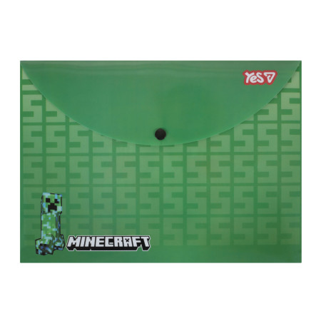 Папка-конверт на кнопке А4 YES Minecraft Creeper 492336 33х24 см