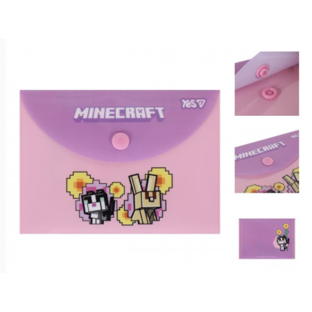Папка-конверт на кнопке B7 YES Minecraft Spring 492348 15х11 см
