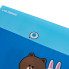 Папка-конверт А4 YES Line Friends 492080 24х34 см голубая