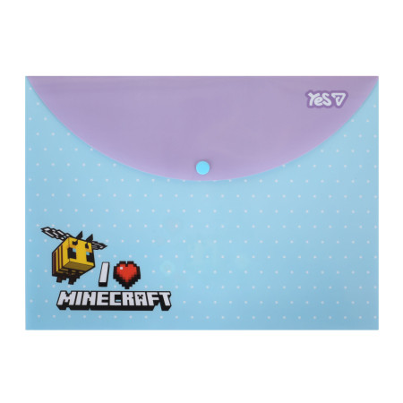 Папка-конверт на кнопке А4 YES Minecraft Spring 2 492337 33х24 см