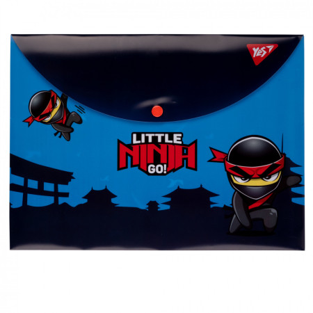 Папка-конверт на кнопке А4 YES Ninja 492162 33х24 см