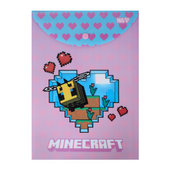 Папка-конверт на кнопке А4 YES Minecraft Spring 492339 33х24 см