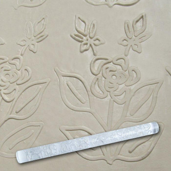 Скалка кондитерская текстурная Empire Роза на веточке EM-8936 21 см