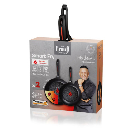 Набор сковородок Krauff Smart Fry 25-45-220 24 см 28 см 2 предмета черный
