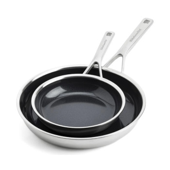 Набор сковородок KitchenAid MSS СС006065-001 2 предмета серебристый
