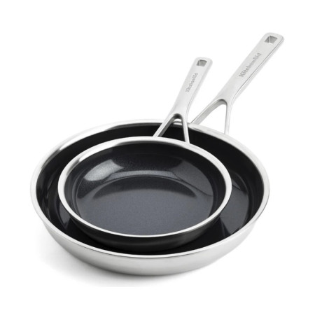 Набор сковородок KitchenAid MSS СС006065-001 2 предмета серебристый