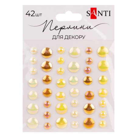 Набор страз Santi Beads 743004 42 шт желтый