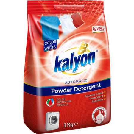 Порошок для стирки цветных и белых вещей Kalyon Lovely 8680731426557 3 кг