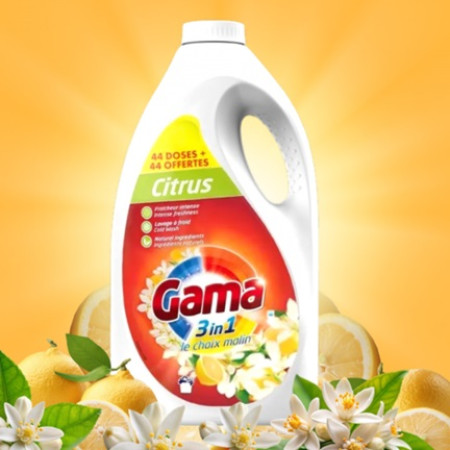 Гель для стирки Gama 3in1 Citrus 8435495845126 1980 мл