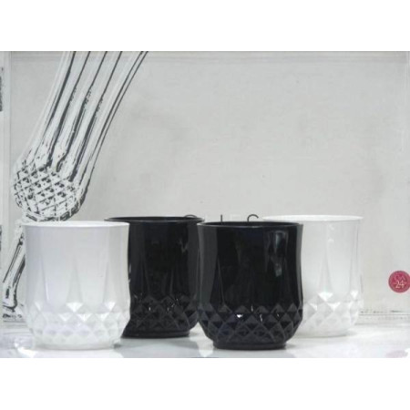 Набор стаканов Luminarc Black White Longchamp Folies D6578 4 шт 320 мл