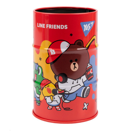 Подставка для письменных принадлежностей YES Line friends red 470504 6.5х10.8 см