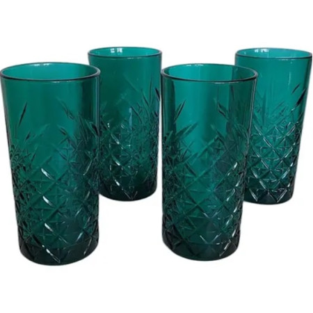 Набор стаканов для сока Pasabahce Timeless PS-52800-4-green 450 мл 4 шт зеленый