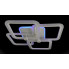 Люстра светодиодная потолочная LED светильник для квартиры на потолок лэд с пультом 25755 Белый 10х56х65 см.