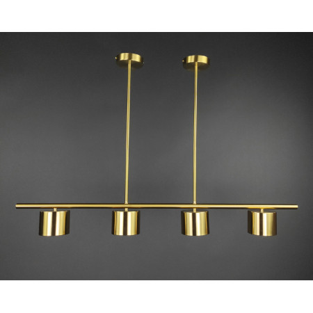 Люстра светодиодная потолочная LED светильник для квартиры на потолок лэд 27719 Латунь 33-63х10х100 см.
