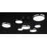 Люстра светодиодная потолочная LED светильник для квартиры на потолок лэд 27937 Черный 19х80х80 см.