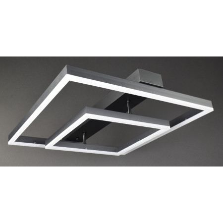 Люстра светодиодная потолочная LED светильник для квартиры на потолок лэд 28005 Черный 12х50х50 см.