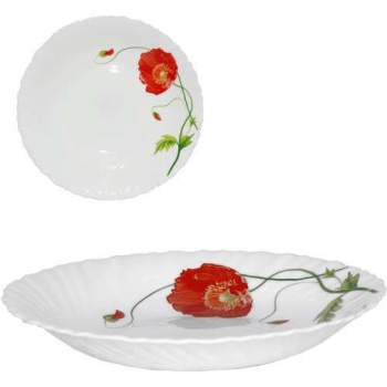 Суповая тарелка Красный мак 22 см SNT 30067-1067