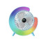 Вентилятор настольный бесшумный с подсветкой RGB Fan Colorful Desktop 19030 голубой