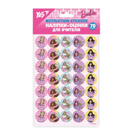 Наклейки-оценки YES Barbie 955388