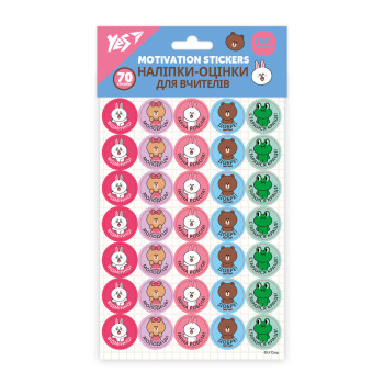 Наклейки-оценки YES Line Friends circles 955395