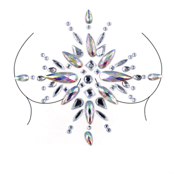 Наклейки кристаллы для груди Crystals 5 8520 13х12 см