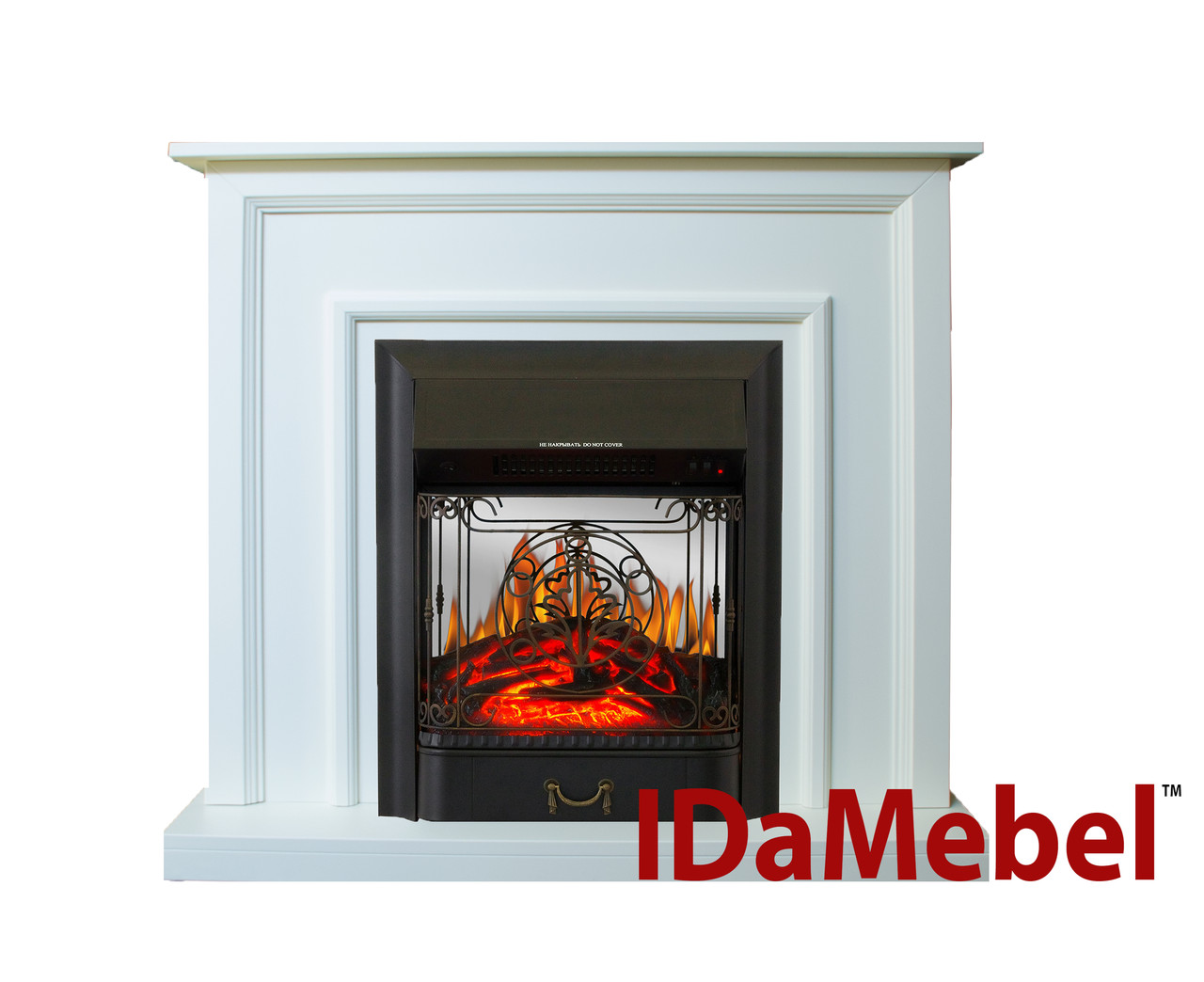Каминокомплект IDaMebel Adele Белый Majestic Black