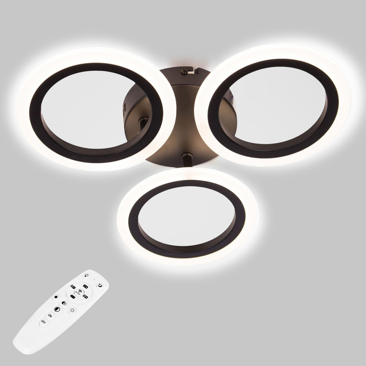 Потолочная LED люстра, светильник светодиодный черный Sunlight 6326/3S