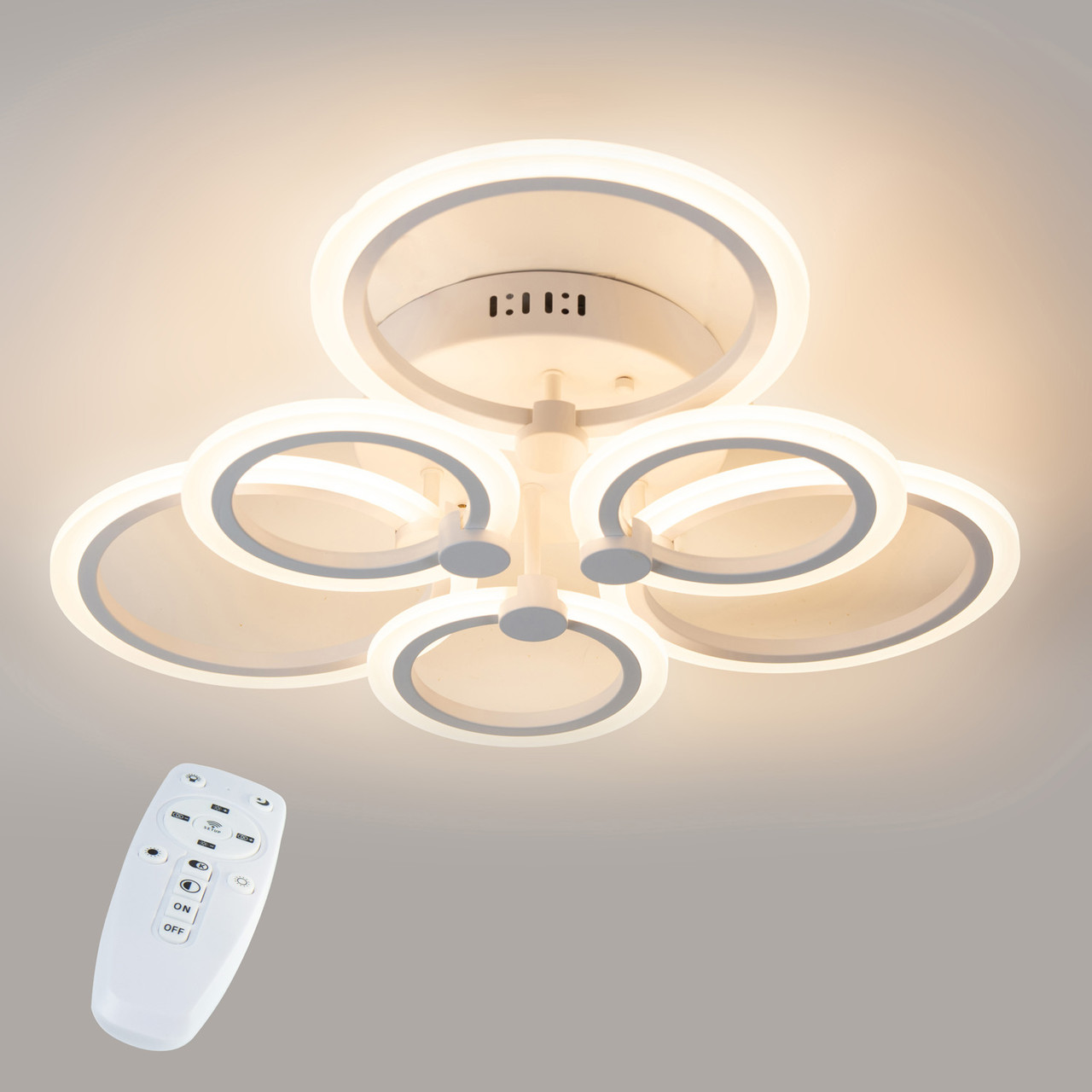 Потолочная LED люстра, светильник светодиодный белый Sunlight 6326/3+3