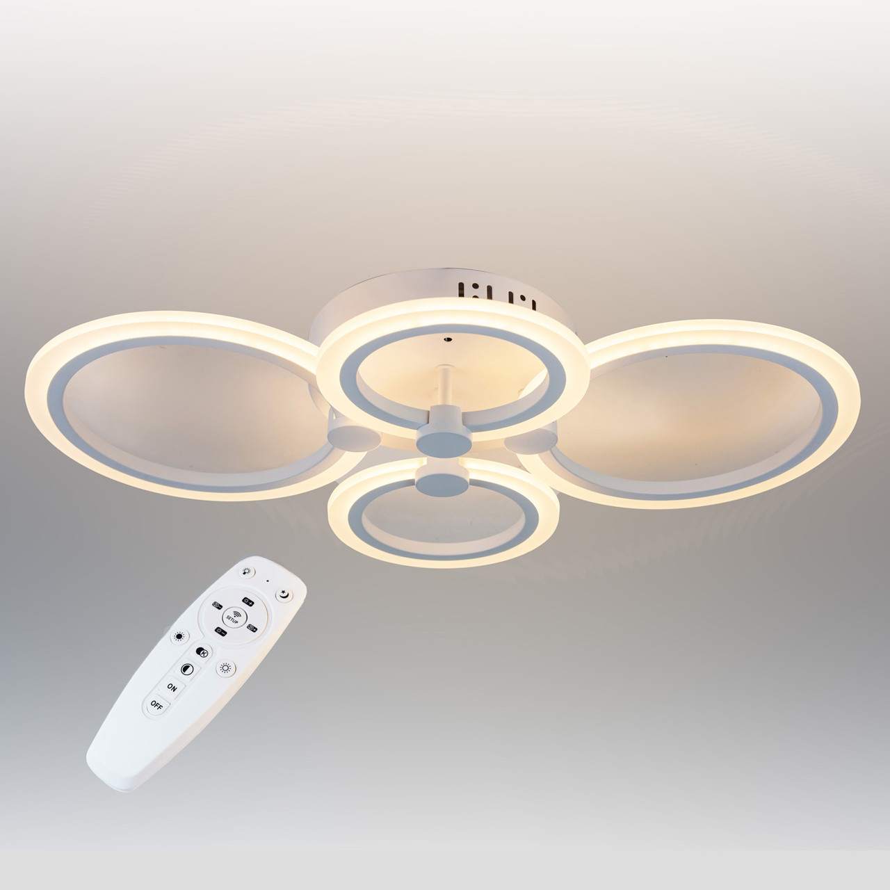 Потолочная LED люстра, светильник светодиодный белый Sunlight  5333/2+2