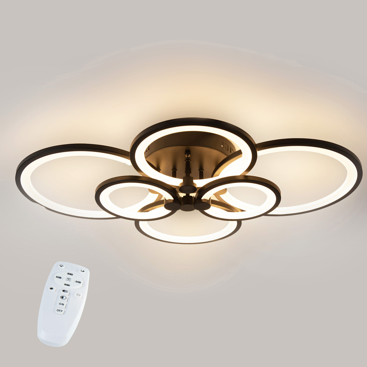 Потолочная LED люстра, светильник светодиодный черный Sunlight  5332/2+2+2