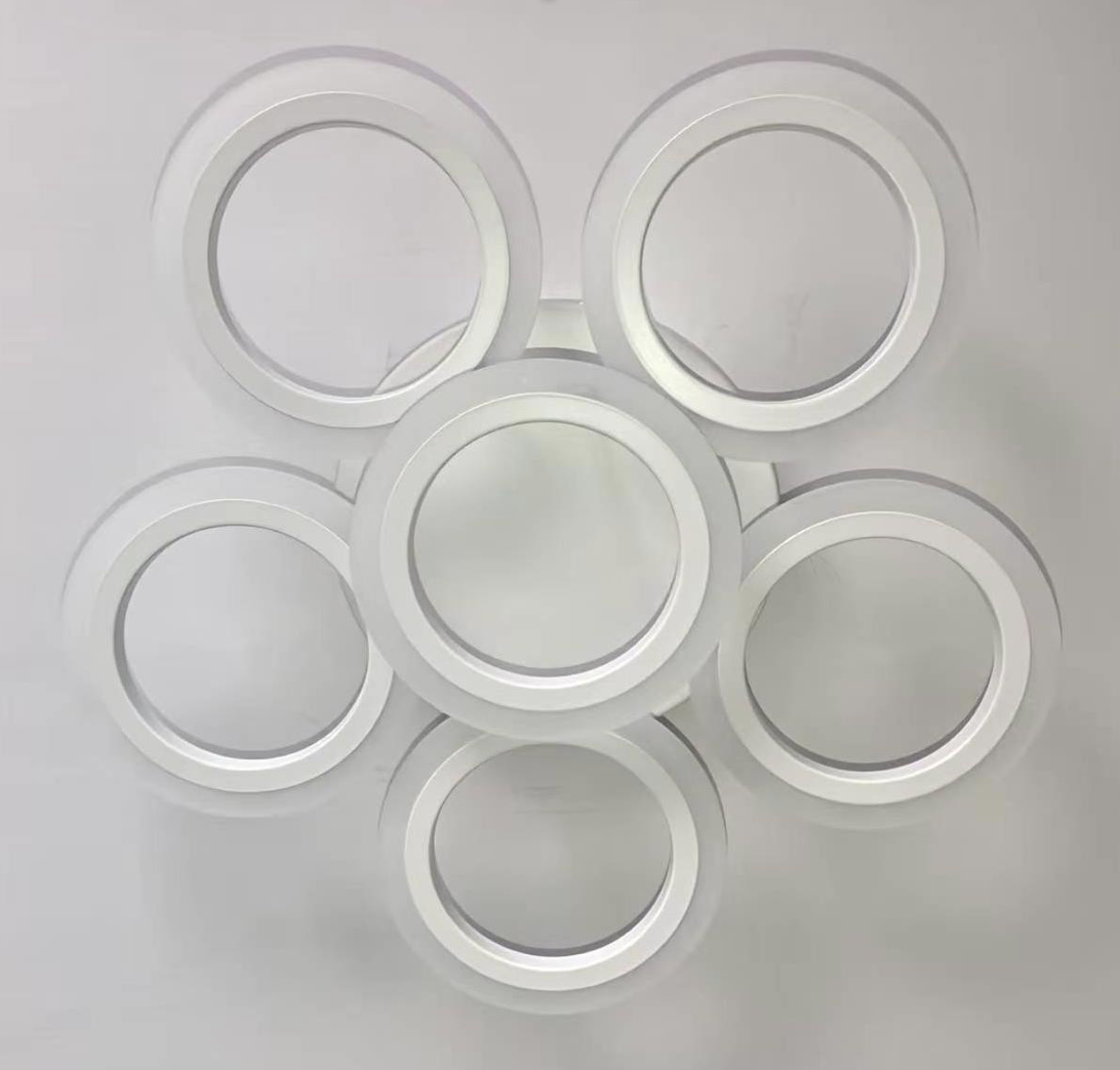 Потолочная LED люстра, светильник светодиодный белый Sunlight 6326/5+1S