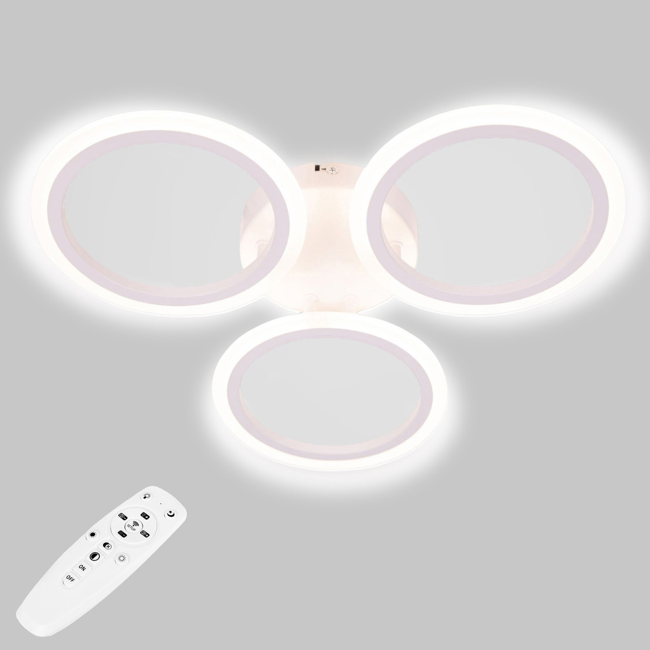 Потолочная LED люстра, светильник светодиодный белый Sunlight 6326/3